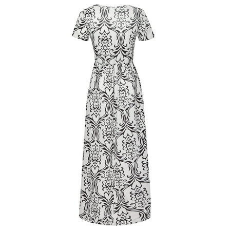 Bigersell Maternity Dress for Baby Shower Fashion Women Casual Round Neck Summer Short Sleeve Prints Loose Pockets Long Dress Women s Plus Slip Dress Dresses Style 10843 Black XL
Bigersell Maternity Dress for Baby Shower Fashion Women Casual Round Neck Summer Short Sleeve Prints Loose Pockets Long Dress Women s Plus Slip Dress Dresses Style 10843 Black XL
