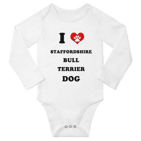 I Heart Staffordshire Bull Terrier Dog Baby Long Rompers Bodysuit (White 6-12 Months)
I Heart Staffordshire Bull Terrier Dog Baby Long Rompers Bodysuit (White 6-12 Months)