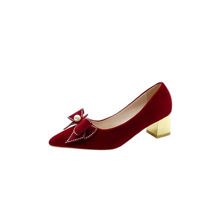 Harsuny Womens Prom Comfort Dress Pumps Slip Resistant Bow-Knot Block Heel Shoes Casual Lightweight Mid Flats Wine Red 5cm 5
Harsuny Womens Prom Comfort Dress Pumps Slip Resistant Bow-Knot Block Heel Shoes Casual Lightweight Mid Flats Wine Red 5cm 5