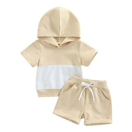 Summer Casual Toddler Kids Baby Boys Cute Fashion Child Clothes Patchwork Short Sleeve Baby Leisure Simple Clothing Color Block Pullover Hooded Tops Shorts Pants Tracksuit Set
Summer Casual Toddler Kids Baby Boys Cute Fashion Child Clothes Patchwork Short Sleeve Baby Leisure Simple Clothing Color Block Pullover Hooded Tops Shorts Pants Tracksuit Set