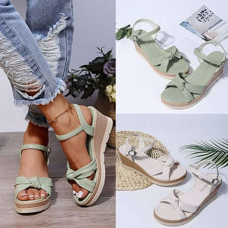 Birdfly Women s Summer Sandals Open Toe Buckle Strap Platform Wedge Sandals