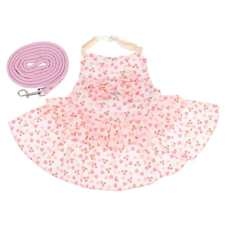 1 Set of Printing Rabbit Dress Small Animal Clothes Practical Long Pet Traction Rope