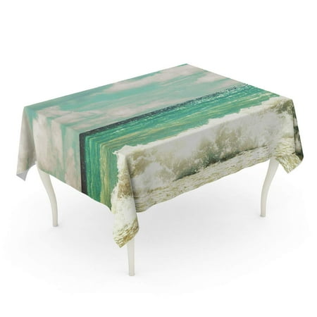 SIDONKU Blue Beach Sea Waves and Clouds Sky in Retro Tablecloth Table Desk Cover Home Party Decor 60x84 inch
SIDONKU Blue Beach Sea Waves and Clouds Sky in Retro Tablecloth Table Desk Cover Home Party Decor 60x84 inch