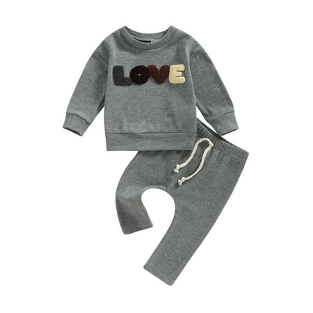 Peyakidsaa Infant Baby Girls Boys Pants Set Long Sleeve Crew Neck Letters Sweatshirt with Elastic Waist Sweatpants
Peyakidsaa Infant Baby Girls Boys Pants Set Long Sleeve Crew Neck Letters Sweatshirt with Elastic Waist Sweatpants