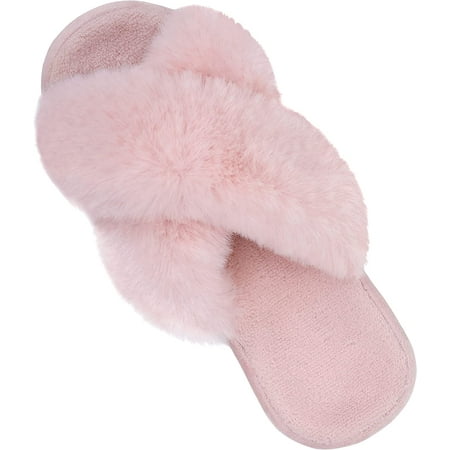 QWZNDZGR Fuzzy House Slippers for Women Cross Band Fluffy Bedroom Slippers with Arch Support
QWZNDZGR Fuzzy House Slippers for Women Cross Band Fluffy Bedroom Slippers with Arch Support