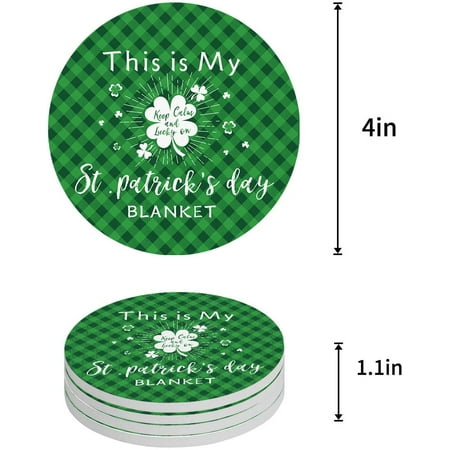 FMSHPON Happy St. Patrick s Day Clover Set of 6 Round Coaster for Drinks Absorbent Ceramic Stone Coasters Cup Mat with Cork Base for Home Kitchen Room Coffee Table Bar Decor
FMSHPON Happy St. Patrick s Day Clover Set of 6 Round Coaster for Drinks Absorbent Ceramic Stone Coasters Cup Mat with Cork Base for Home Kitchen Room Coffee Table Bar Decor