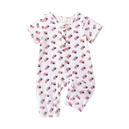 Qtinghua Newborn Baby Boy 4th of July Outfit Independence Day Short Sleeve Romper Stripe Flag Print Bodysuit Jumpsuit
Qtinghua Newborn Baby Boy 4th of July Outfit Independence Day Short Sleeve Romper Stripe Flag Print Bodysuit Jumpsuit