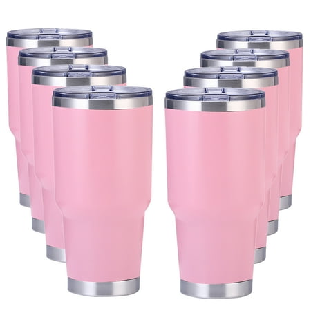 (Pack of 8) Muka 30 Oz. Stainless Steel Tumbler Powder Coated Insulated Travel Mug-Pink
(Pack of 8) Muka 30 Oz. Stainless Steel Tumbler Powder Coated Insulated Travel Mug-Pink