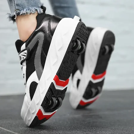 New Four-wheeled Running Shoes Double-wheeled Skate Shoes With Wheeled Shoes Mesh Boys And Girls Shoes Stable
New Four-wheeled Running Shoes Double-wheeled Skate Shoes With Wheeled Shoes Mesh Boys And Girls Shoes Stable