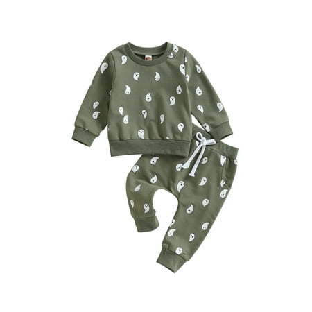 Halloween 2Pcs Toddler Baby Boy Pant Sets Fall Long Sleeve Ghost Print Sweatshirt Tops and Pants
Halloween 2Pcs Toddler Baby Boy Pant Sets Fall Long Sleeve Ghost Print Sweatshirt Tops and Pants