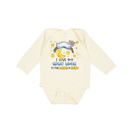 Inktastic I Love My Great Uncle to the Moon and Back Cute Sheep Gift Baby Boy or Baby Girl Long Sleeve Bodysuit
Inktastic I Love My Great Uncle to the Moon and Back Cute Sheep Gift Baby Boy or Baby Girl Long Sleeve Bodysuit