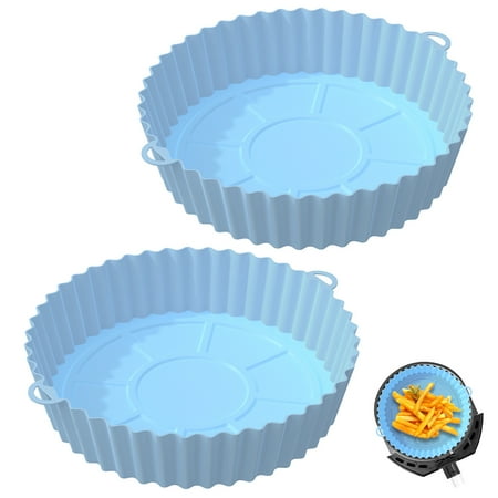 2Pcs Air Fryer Silicone Pot Reusable Air Fryer Silicone Liner Heat Resistant Round Air Fryer Basket with Handle Food Durable Safe Air Fry Oven Accessory for Air Fryer Kitchen Baking
2Pcs Air Fryer Silicone Pot Reusable Air Fryer Silicone Liner Heat Resistant Round Air Fryer Basket with Handle Food Durable Safe Air Fry Oven Accessory for Air Fryer Kitchen Baking