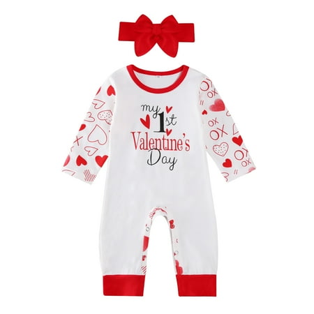 My 1st Valentine s Day Outfit Set Baby Girls Jumpsuit+Headband Set
My 1st Valentine s Day Outfit Set Baby Girls Jumpsuit+Headband Set