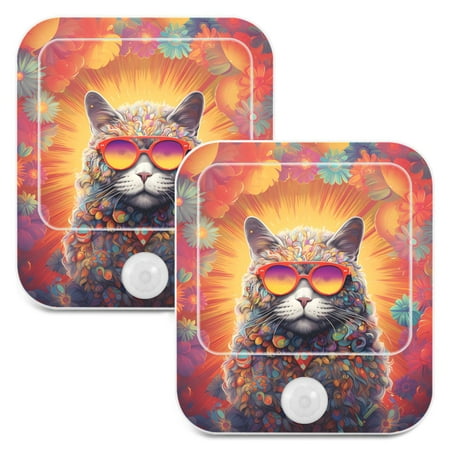 Cat and Flowers LED Motion Sensor Night Light Plug into Wall 2 Pack Auto Dusk to Dawn Adjustable
Cat and Flowers LED Motion Sensor Night Light Plug into Wall 2 Pack Auto Dusk to Dawn Adjustable