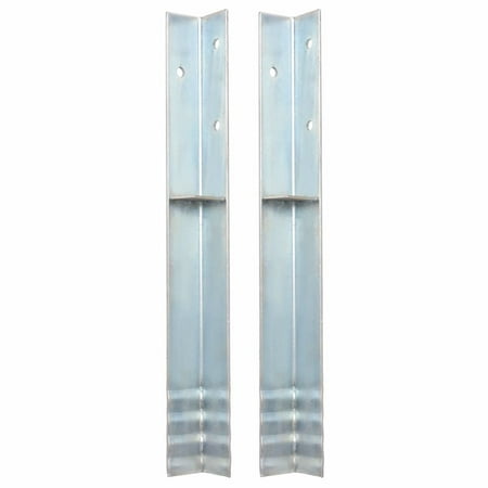 LANTRO JS L shaped Ground Anchors 2 pcs Galvanised Steel 2 x2 x19 7
