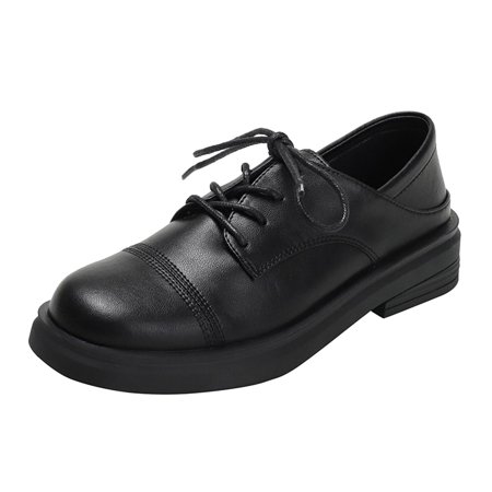 Women Walking Shoes Fashion Women Solid Color Artificial Leather Autumn Square Heels Lace Up Round Toe Leisure Shoes casual shoes for Women PU Black
Women Walking Shoes Fashion Women Solid Color Artificial Leather Autumn Square Heels Lace Up Round Toe Leisure Shoes casual shoes for Women PU Black
