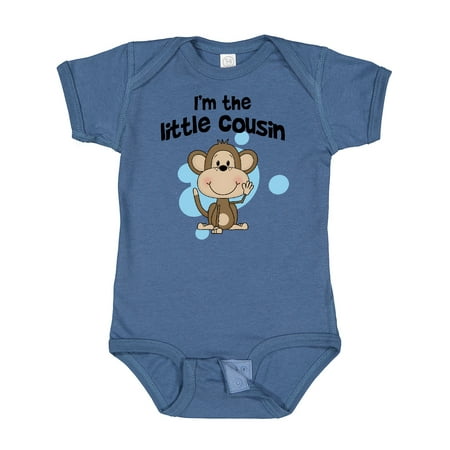Inktastic I m the Little Cousin-monkey-blu Gift Baby Boy Bodysuit