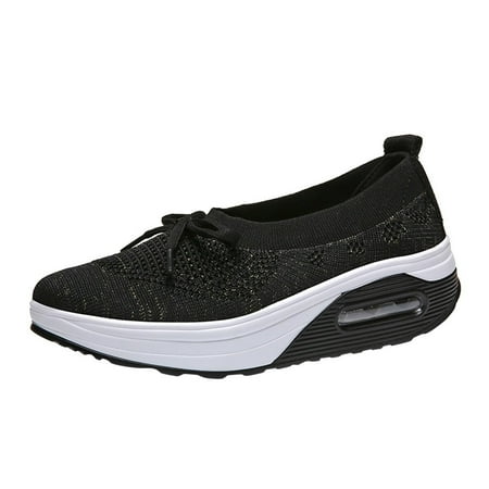 Follure Girl women s casual shoes Women s Fashion Shoes Flat-Bottom Mesh Breathable Wedges Bowknot Casual Sneakers Black 38
Follure Girl women s casual shoes Women s Fashion Shoes Flat-Bottom Mesh Breathable Wedges Bowknot Casual Sneakers Black 38