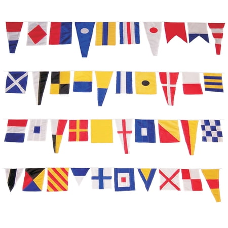 40 Piece Nylon Maritime Signal Flags on a String