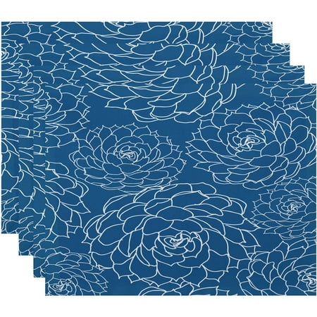 Simply Daisy 18 x 14 Olena Floral Print Placemat (Set of 4)