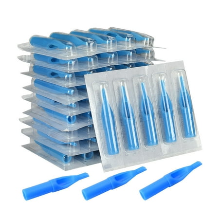 NUOLUX 100pcs Mixed Disposable Nozzle Tip Professional Disinfection Needle Mouth (Blue)