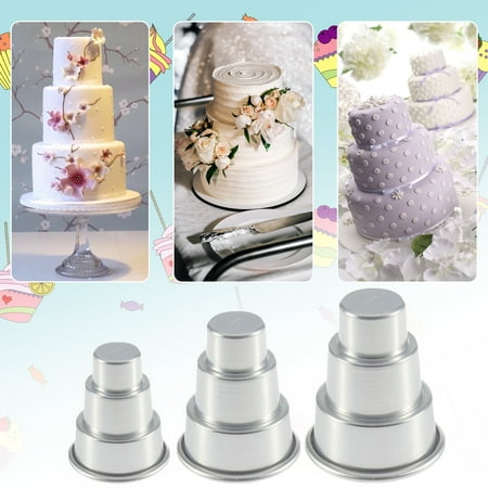 Mini 3 Layer Cake Mold Aluminum Alloy Cake Mold Non-Stick Pan