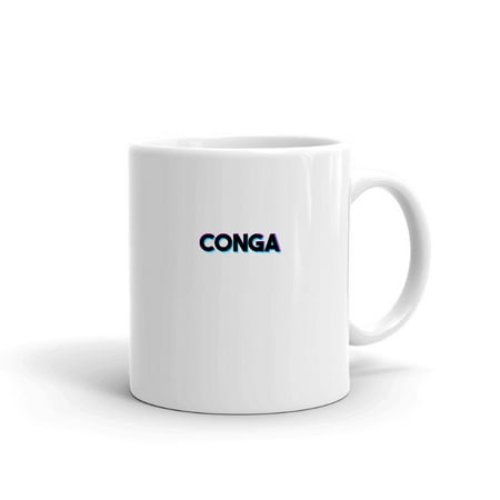 

Tri Color Conga Ceramic Dishwasher And Microwave Safe Mug By Undefined Gifts