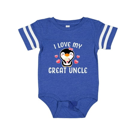 Inktastic I Love My Great Uncle with Cute Penguin and Hearts Gift Baby Girl Bodysuit
Inktastic I Love My Great Uncle with Cute Penguin and Hearts Gift Baby Girl Bodysuit