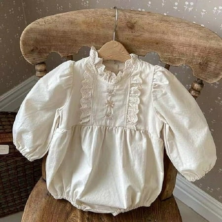 DancePeanut Spring Embroidery Romper Baby Clothes Flower Embroidered Lace Collar Baby Girls Jumpsuits Vintage Long Sleeve Romper Beige
DancePeanut Spring Embroidery Romper Baby Clothes Flower Embroidered Lace Collar Baby Girls Jumpsuits Vintage Long Sleeve Romper Beige