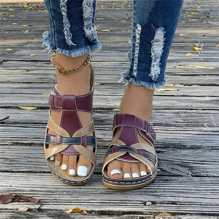 SUODUI Women s Slippers Ladies Casual Side Hollow Slope Bottom Roman Slippers Summer Fashion Ladies Sandals Wine 7.5
SUODUI Women s Slippers Ladies Casual Side Hollow Slope Bottom Roman Slippers Summer Fashion Ladies Sandals Wine 7.5