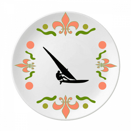 Sports Surfing Sailboat Player Flower Ceramics Plate Tableware Dinner Dish