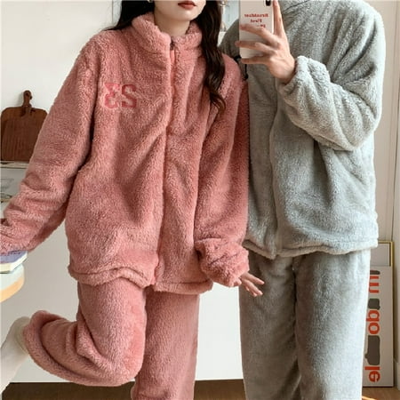 DanceeMangoo Autumn Winter Warm Flannel Zipper Couple Pajamas Set Women Sleepwear Family Pijama Male Home Clothes Women Casual Men Pyjamas
DanceeMangoo Autumn Winter Warm Flannel Zipper Couple Pajamas Set Women Sleepwear Family Pijama Male Home Clothes Women Casual Men Pyjamas