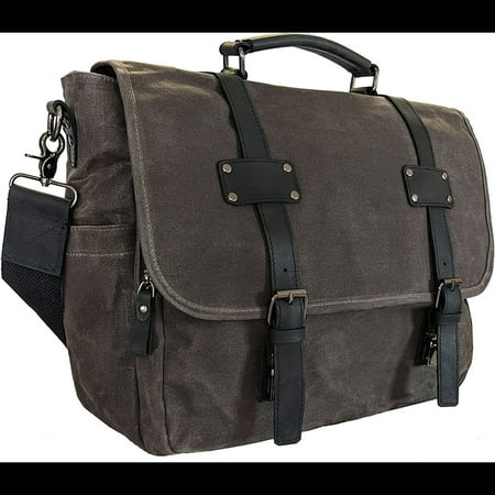 Canvas Satchel Men s Laptop Bag Satchel | Office Professionals School Students Travel | Waxed Canvas Leather Smoked Metal Accessories | Portable Office Trolley Case Organizer
Canvas Satchel Men s Laptop Bag Satchel | Office Professionals School Students Travel | Waxed Canvas Leather Smoked Metal Accessories | Portable Office Trolley Case Organizer