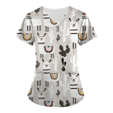 Knosfe Uniform Shirts for Women with Two Pockets Scrub Tops Short Sleeve V Neck Cartoon Pattern Blouses Shirts Summer Casual Nurse Scrubs Khaki L
Knosfe Uniform Shirts for Women with Two Pockets Scrub Tops Short Sleeve V Neck Cartoon Pattern Blouses Shirts Summer Casual Nurse Scrubs Khaki L