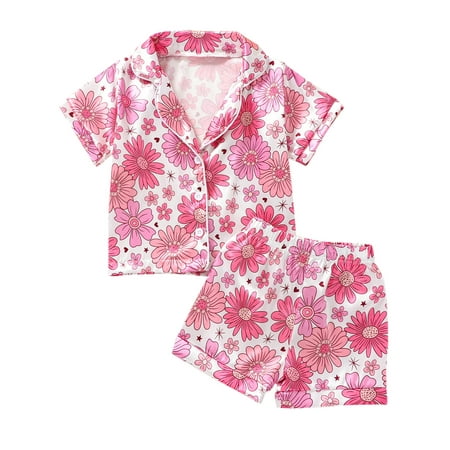Musuos Little Girls Floral Silk Sleepwear Lapel Button Down Shirt Tops Elastic Shorts
Musuos Little Girls Floral Silk Sleepwear Lapel Button Down Shirt Tops Elastic Shorts