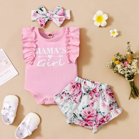 Leutsin Toddler Baby Girl Summer Letter Flying Rompe Sleeve +Printed Pants+Headband Suit
Leutsin Toddler Baby Girl Summer Letter Flying Rompe Sleeve +Printed Pants+Headband Suit