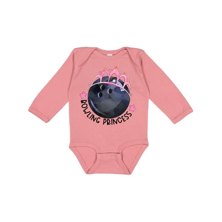 Inktastic Bowling Princess- Tiara Gift Baby Girl Long Sleeve Bodysuit