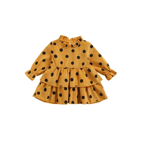 Autumn Kids Casual Layered Dress Color Dots Print Pattern Long Sleeve Round Collar Skirt for Girls
Autumn Kids Casual Layered Dress Color Dots Print Pattern Long Sleeve Round Collar Skirt for Girls