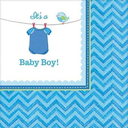 Baby Shower Boy Shower with Love Beverage Napkins Pack of 16