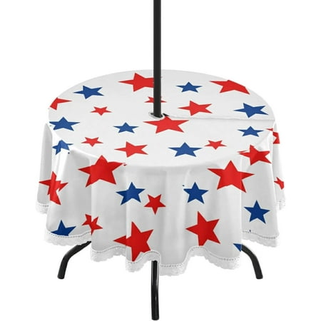 GZHJMY 60 Patriotic Star Round Tablecloth Waterproof Outdoor Tablecloth with Umbrella Hole and Zipper for Kitchen Dining Picnic Party Home Decor
GZHJMY 60 Patriotic Star Round Tablecloth Waterproof Outdoor Tablecloth with Umbrella Hole and Zipper for Kitchen Dining Picnic Party Home Decor