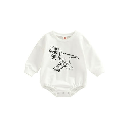 Gureui Baby Girl Boys Romper Long Sleeve Round Neck Dinosaur Print Crotch Button Loose Bodysuit Tops
Gureui Baby Girl Boys Romper Long Sleeve Round Neck Dinosaur Print Crotch Button Loose Bodysuit Tops