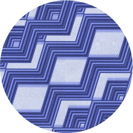 Ahgly Company Indoor Square Patterned Day Sky Blue Area Rugs 3 Square