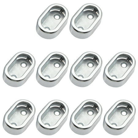 10pcs Wardrobe Clothes Rod Holder Clothes Rail Holder Wardrobe Fitting Seat