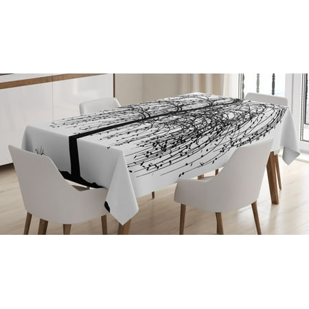 Black and White Tablecloth Monochrome Barren Tree Design Leafless Branches Autumn Themed Nature Image Rectangular Table Cover for Dining Room Kitchen 60 X 90 Inches Black White by Ambesonne
Black and White Tablecloth Monochrome Barren Tree Design Leafless Branches Autumn Themed Nature Image Rectangular Table Cover for Dining Room Kitchen 60 X 90 Inches Black White by Ambesonne