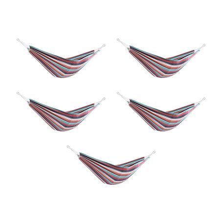 Vivere Brazilian Style Cotton One Person Outdoor Hammock, Plumeria (5 Pack)
