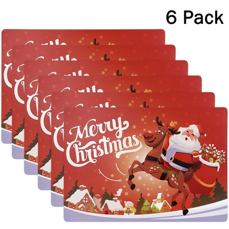 BESTONZON 6PCS Christmas Place Mats Table Mats Merry Xmas Placemats for Dining Room Kitchen Table Decor (43x30x0.05cm)
BESTONZON 6PCS Christmas Place Mats Table Mats Merry Xmas Placemats for Dining Room Kitchen Table Decor (43x30x0.05cm)