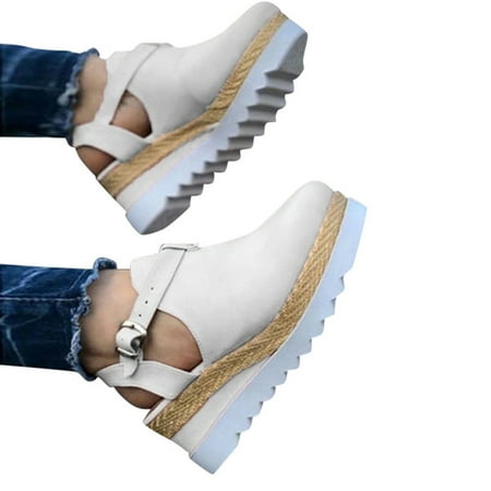 Summer Womens Open Toe Platform Casual Shoes Solid Color Zipper Wedges Sandals
Summer Womens Open Toe Platform Casual Shoes Solid Color Zipper Wedges Sandals