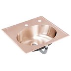 JUST MANUFACTURING Cu-LOLF-17519-2(4") Bathroom Sink, Counter Top, 8-7/8 In. W