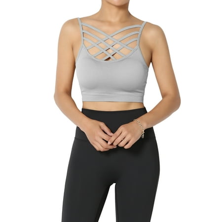 TheMogan Women s S~3XL Padded Criss Cross Strappy Bustier Crop Top Bralette Bra Top
TheMogan Women s S~3XL Padded Criss Cross Strappy Bustier Crop Top Bralette Bra Top