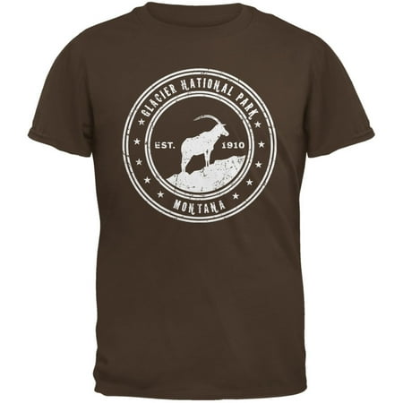 Glacier National Park Brown Adult T-Shirt